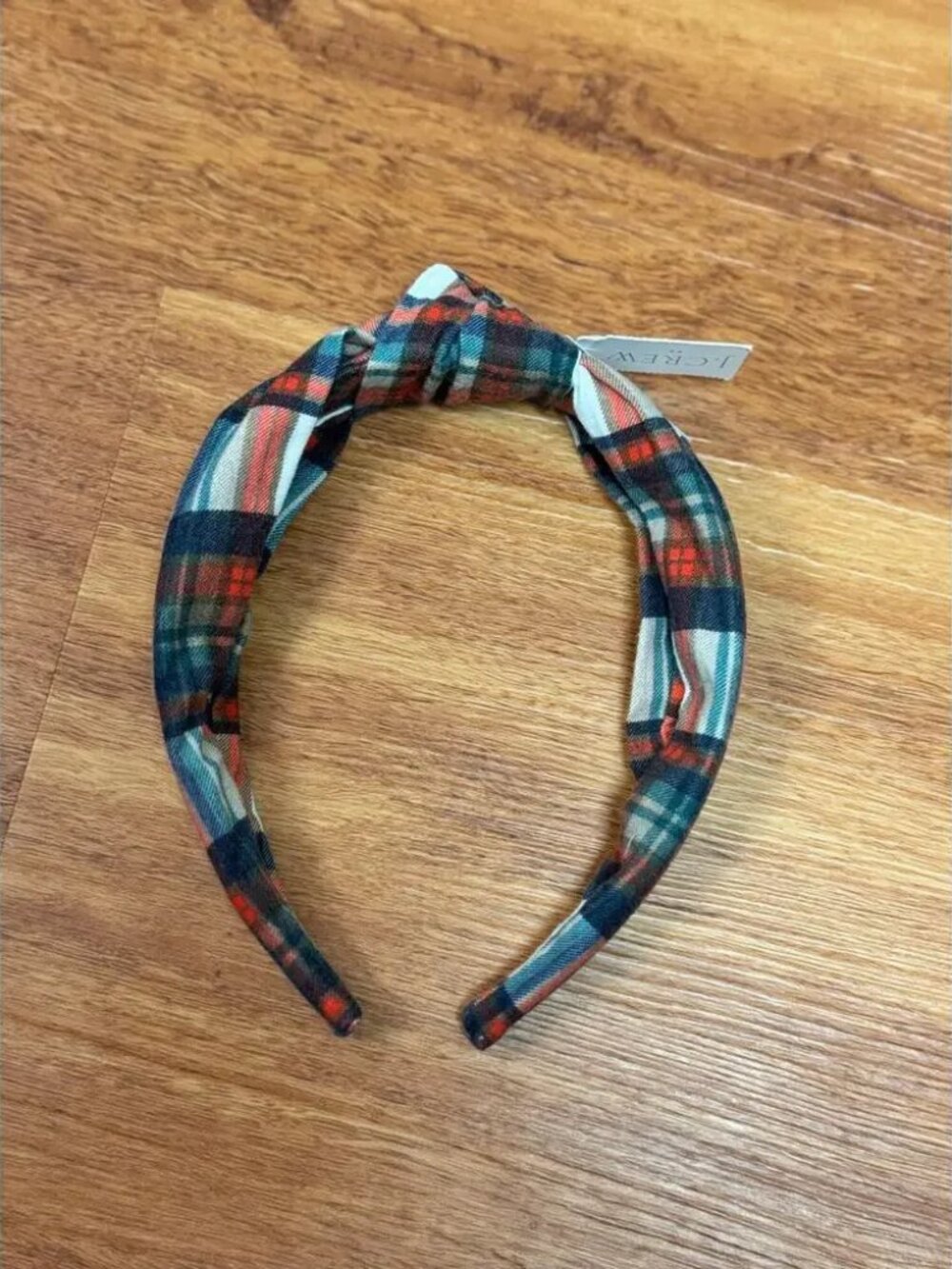 NWT! J. Crew Flannel Tartan Plaid Top Knot Headband